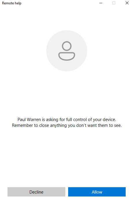 Get a security code on provider device